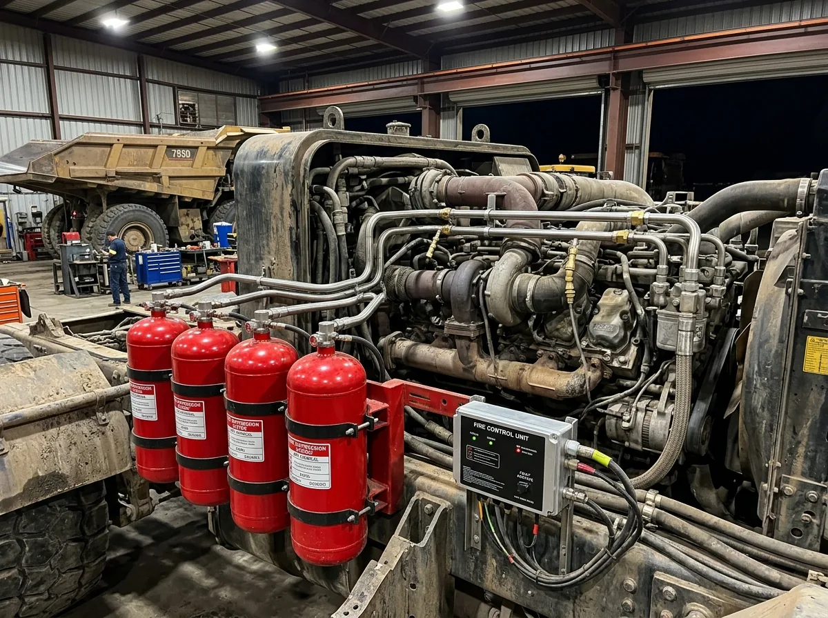 Instalasi Fire Suppression System Alat Berat